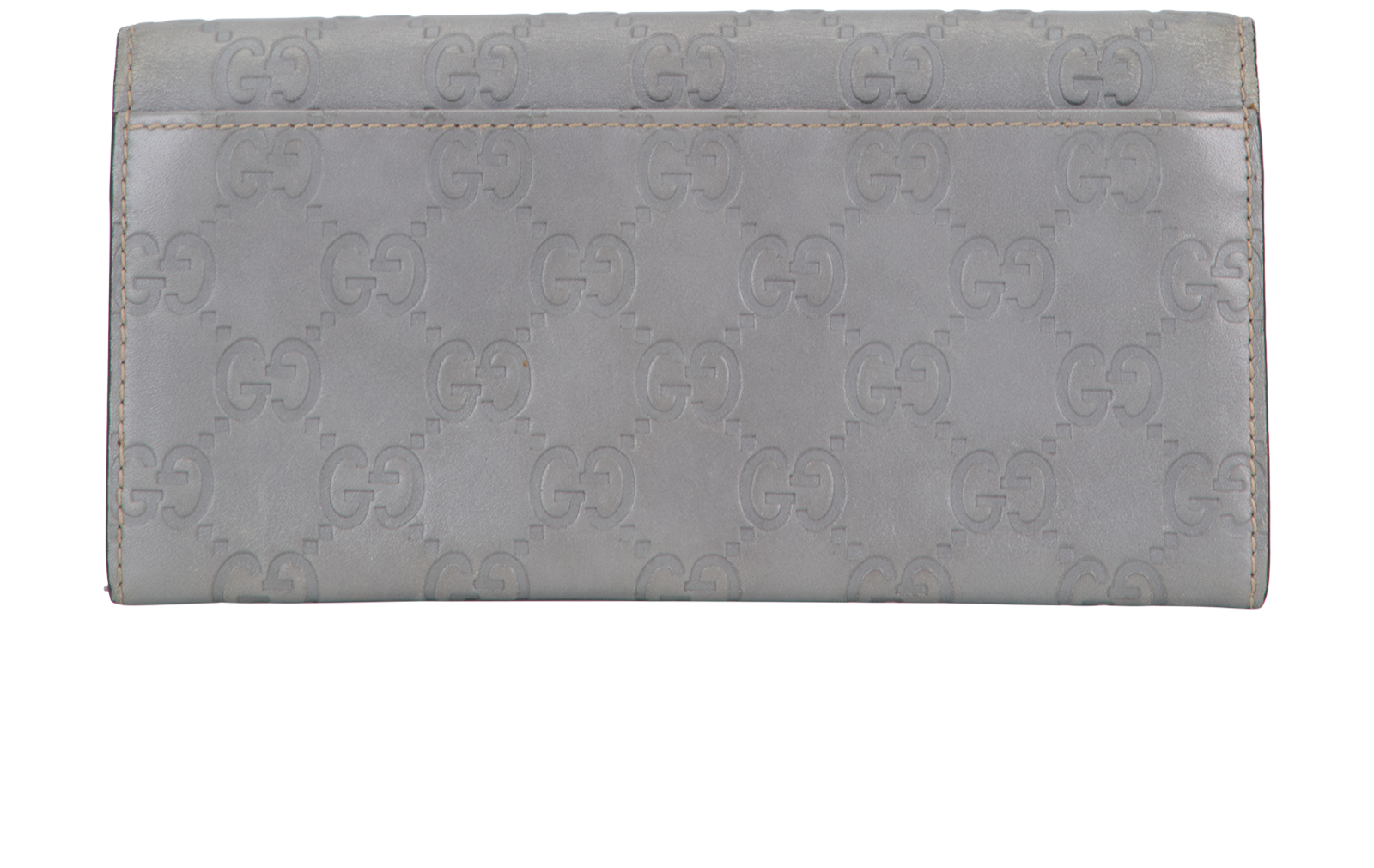 Gucci Vintage Guccissima Long Wallet, &pound;130, Accessories, Grey, Leather, Back view